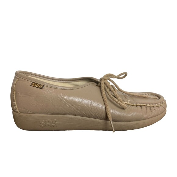 SAS Siesta Lace Up Loafer Comfort Shoes Women's Size 8 N Handsewn Mocha USA - Picture 6 of 15